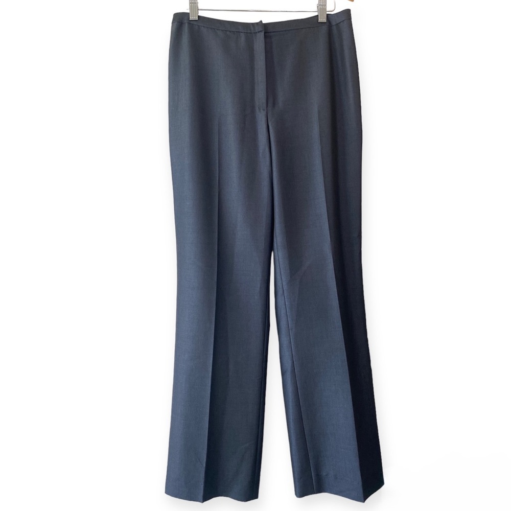 Vintage Jones New York Wool Blend Dress Pants Trousers Slate Gray Flat Front